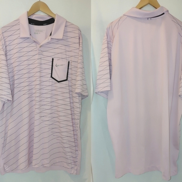 Nike Other - Nike Innovation Engineer Pocket Men's Golf Polo Light Pink Gray XL 585827